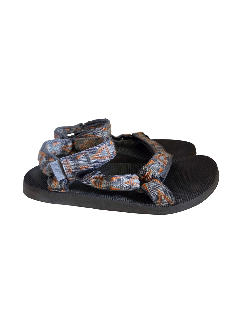 Men's Teva Original Universal Sandals Geometric Mosaic Brown Adjustable Straps - Picture 5 of 10
